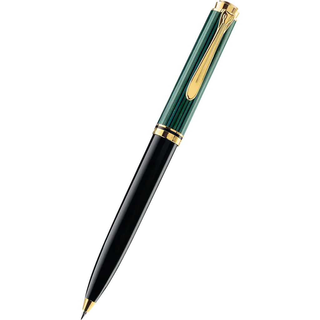 Pelikan Souveran Ballpoint Pen - K800 Black & Green Stripe-Pen Boutique Ltd