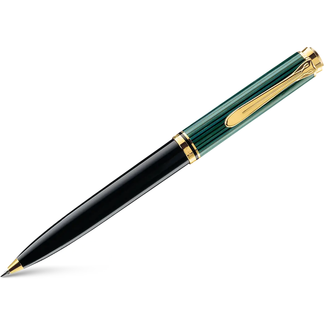 Pelikan Souveran Ballpoint Pen - K800 Black & Green Stripe-Pen Boutique Ltd