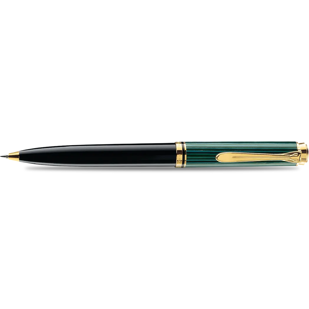 Pelikan Souveran Ballpoint Pen - K800 Black & Green Stripe-Pen Boutique Ltd