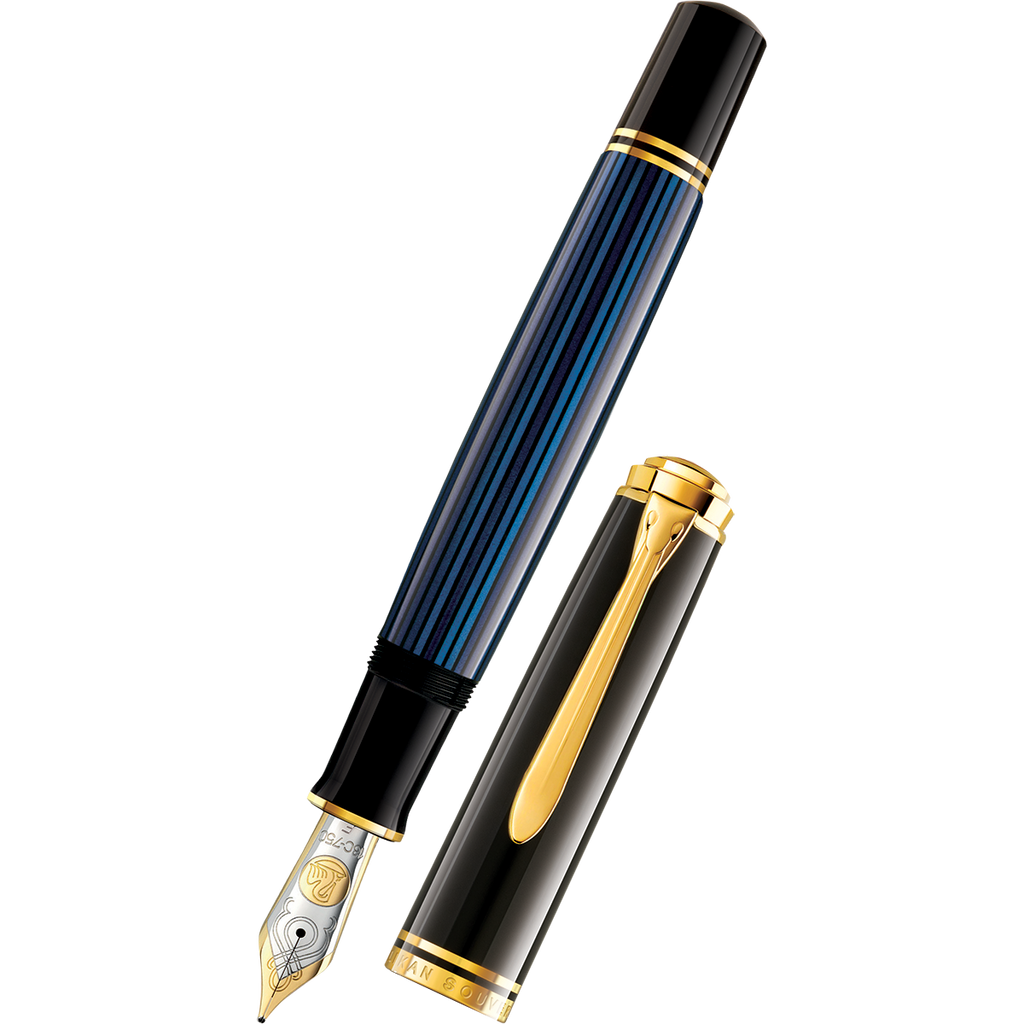 Pelikan Souveran Fountain Pen - M1000 Black & Blue-Pen Boutique Ltd