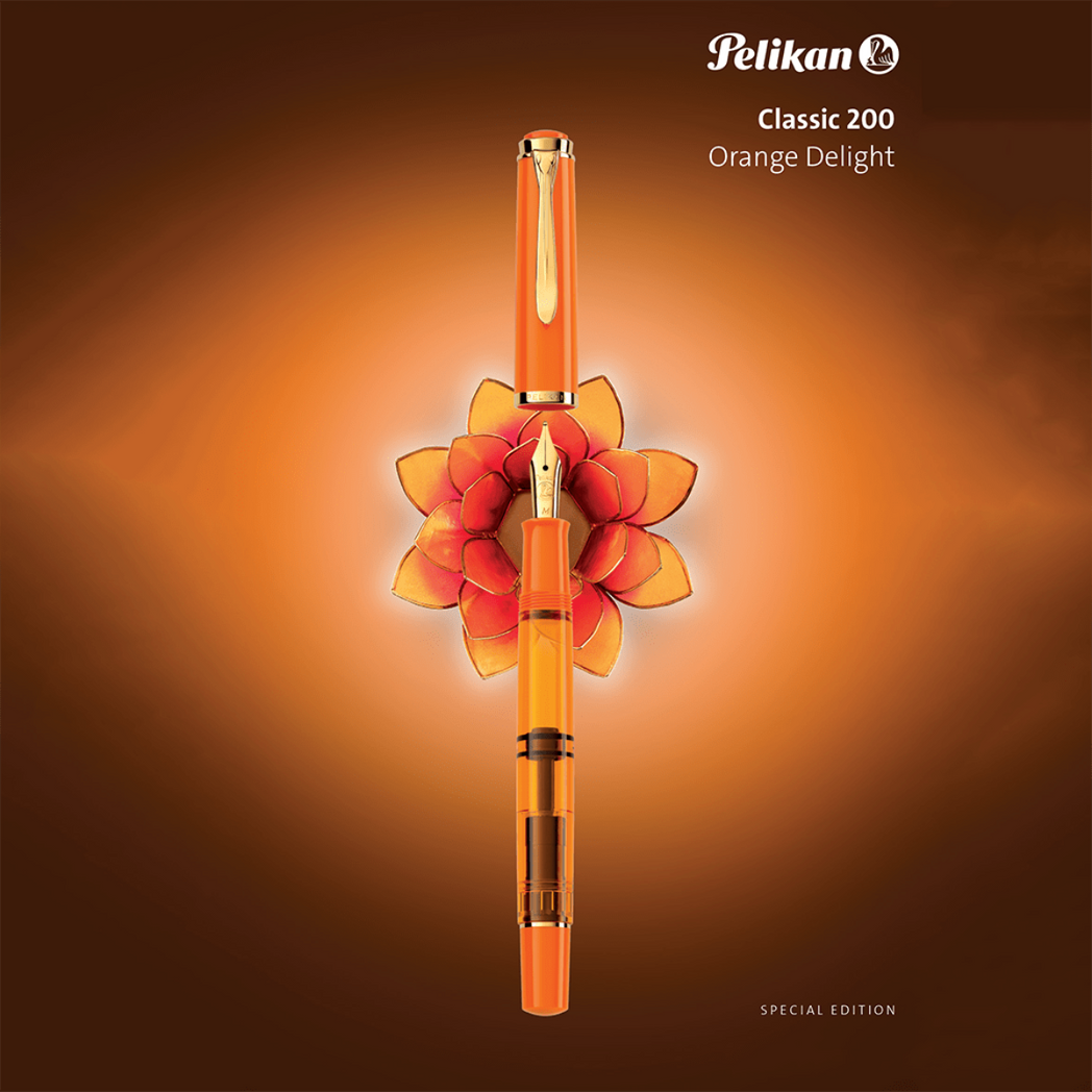 Pelikan Classic M200 Fountain Pen - Orange Delight (Special Edition)-Pen Boutique Ltd