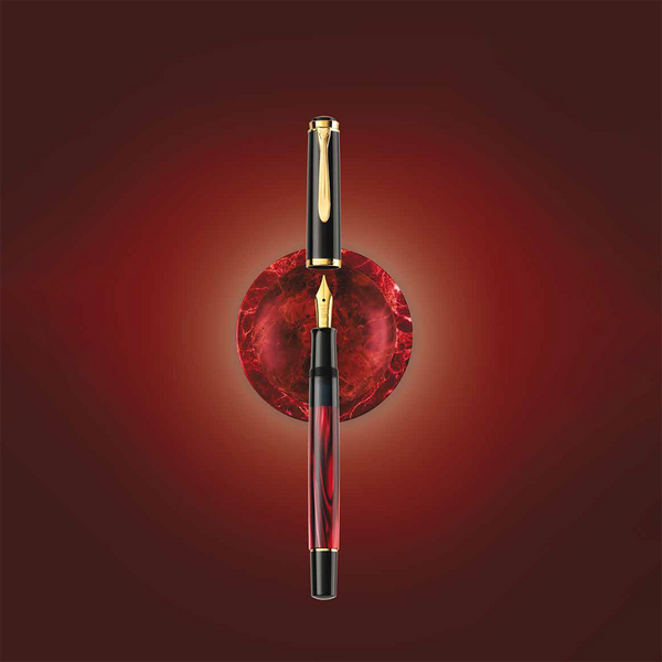 Pelikan Classic M200 Fountain Pen - Red Marbled (Special Edition)-Pen Boutique Ltd