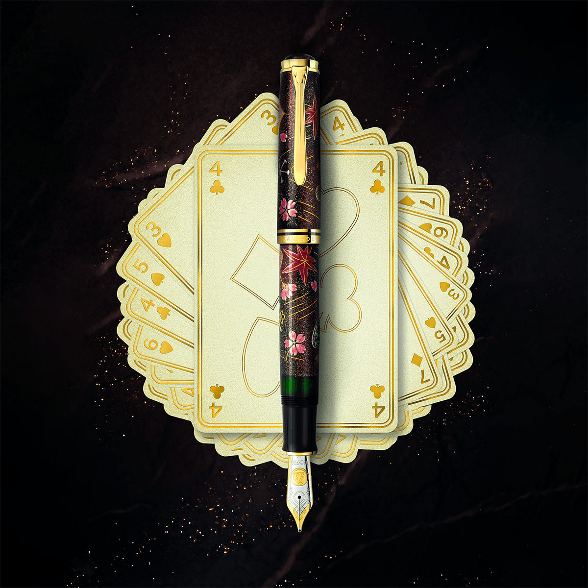 Pelikan Souveran M1000 Fountain Pen - Limited Edition - "Maki-e Four Seasons Lucky Charm"