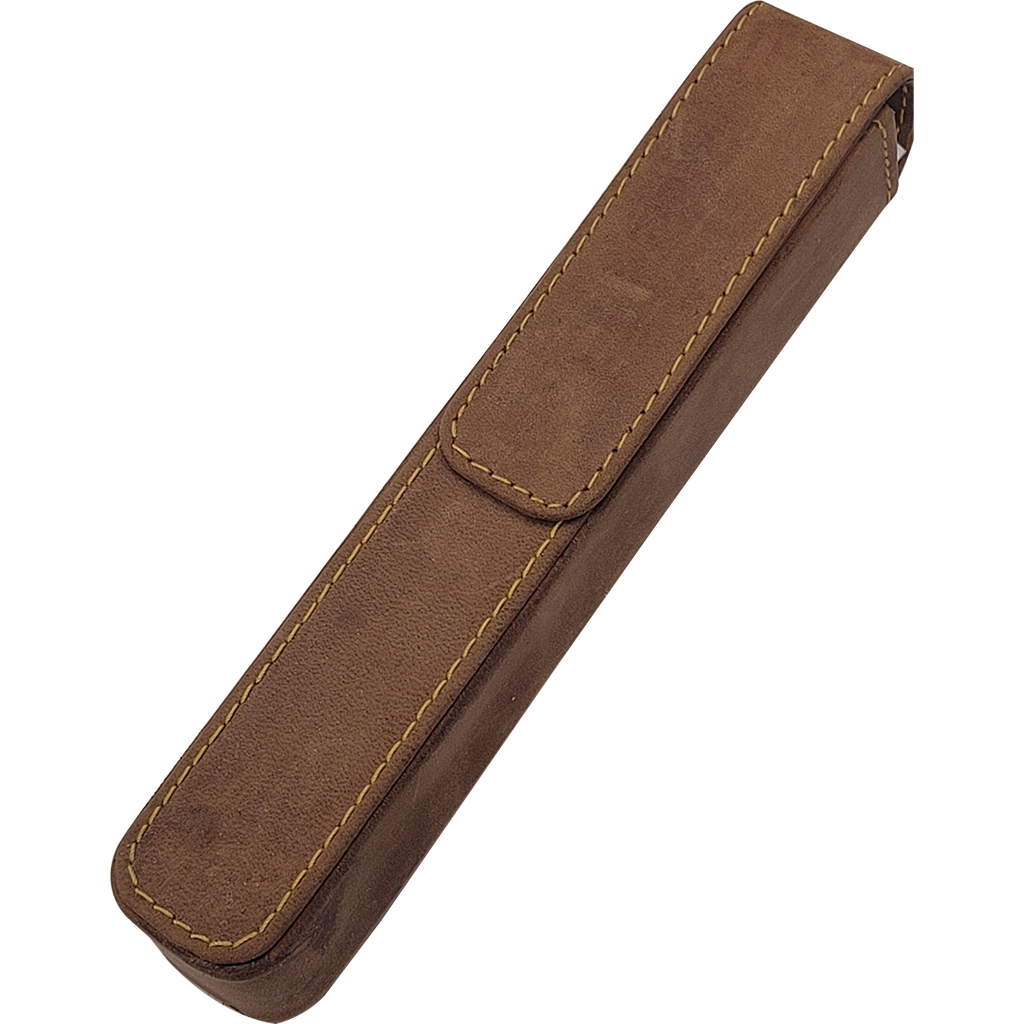 Pen Boutique Yak Leather Single Pen Box - Crazy Horse - Magnetic closure-Pen Boutique Ltd