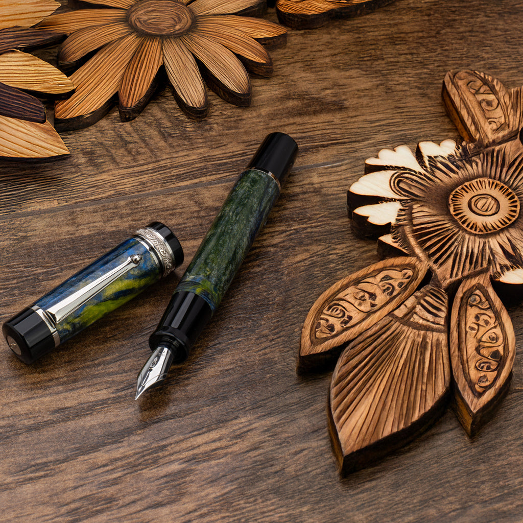 Pen Boutique x Delta Limited Edition Fountain Pen - DV Original - Verde Serpente - 14K Nib (Mid-Size)-Pen Boutique Ltd