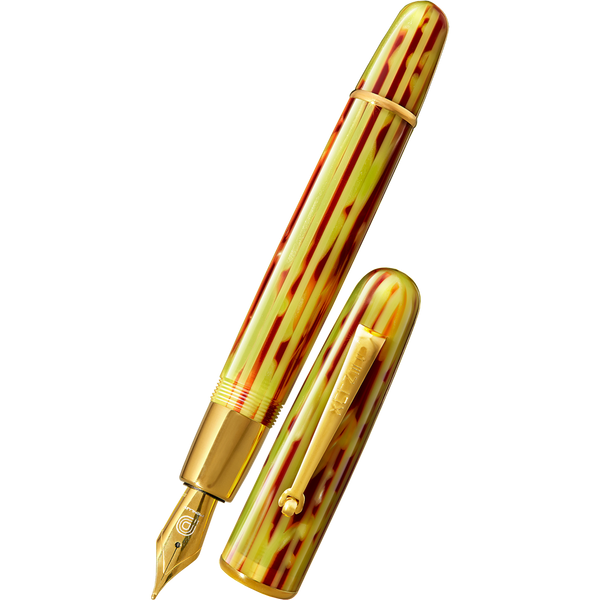 Penlux Elite Emperor Fountain Pen - Yellow/Brown - Gold Trim-Pen Boutique Ltd