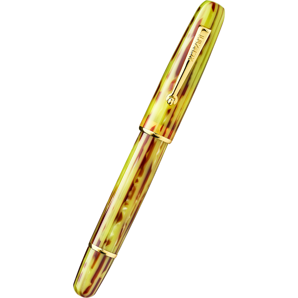 Penlux Elite Emperor Fountain Pen - Yellow/Brown - Gold Trim - Gold Nib-Pen Boutique Ltd