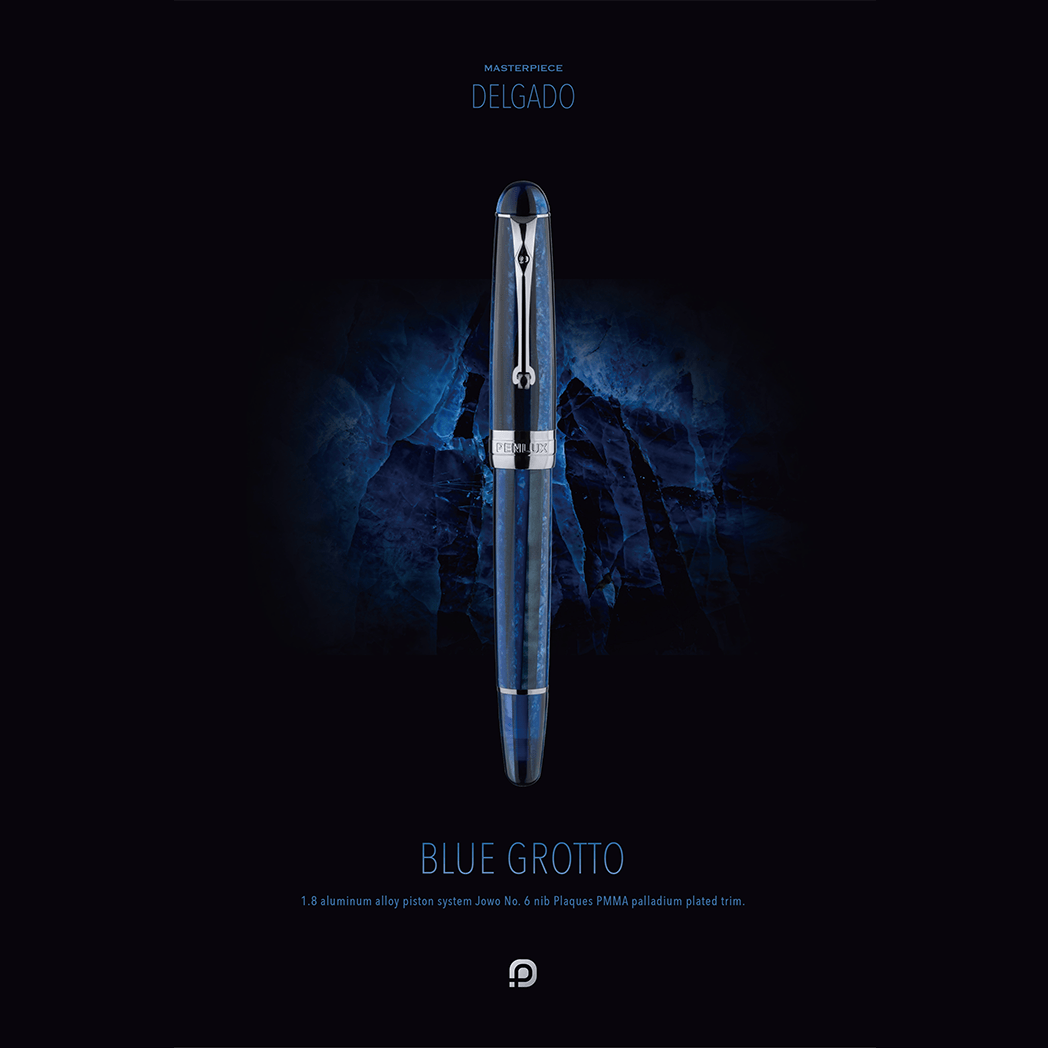 Penlux Masterpiece Fountain Pen - Delgado Blue Grotto-Pen Boutique Ltd