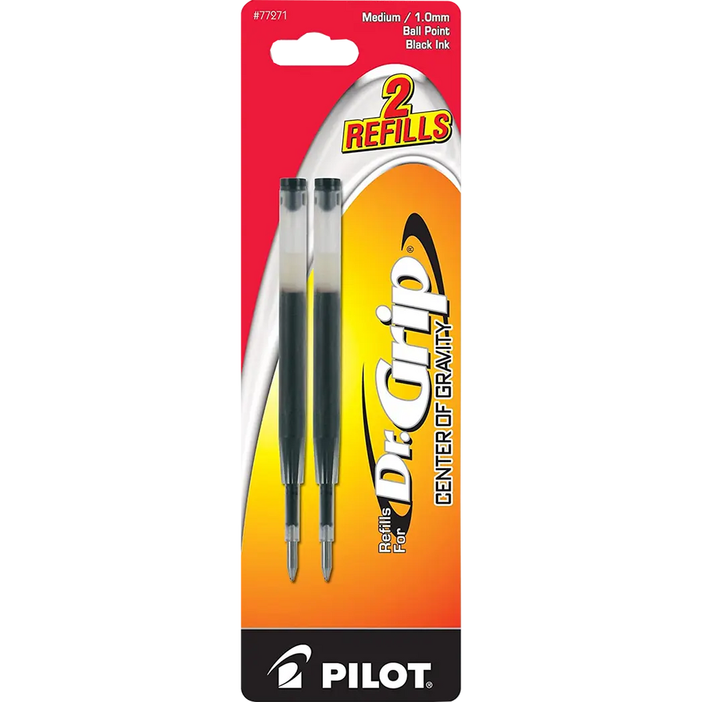 Pilot Black Ballpoint Refill Med-1.0mm Dr. Grip Center of Gravity-Pen Boutique Ltd