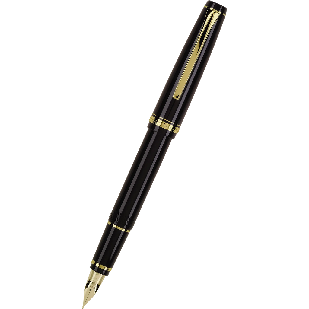 Pilot Falcon Fountain Pen - Black - Gold Trim-Pen Boutique Ltd