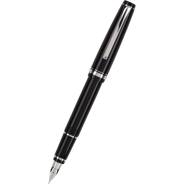 Pilot Falcon Fountain Pen - Black - Rhodium Trim-Pen Boutique Ltd
