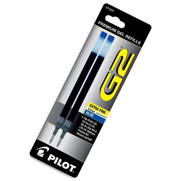 Pilot G2 0.5mm 2 pack Blue Refill-Pen Boutique Ltd