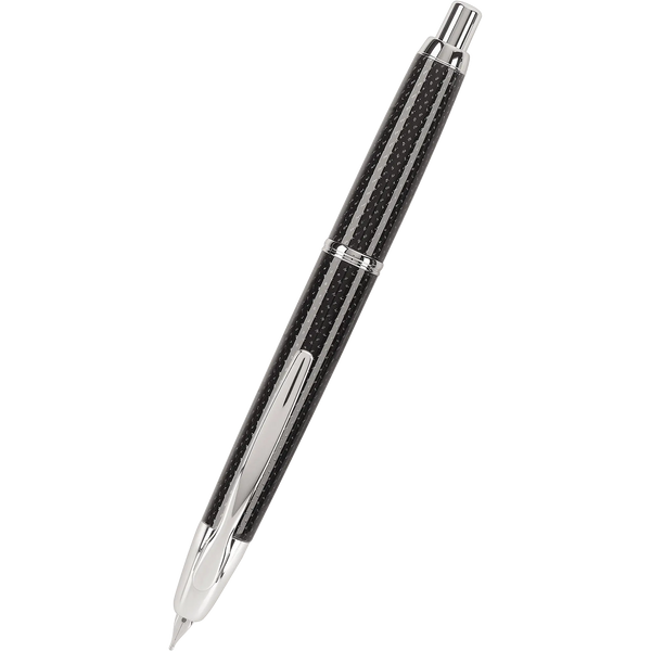 Pilot Vanishing Point Fountain Pen - Black Carbon Fiber - Rhodium Trim-Pen Boutique Ltd