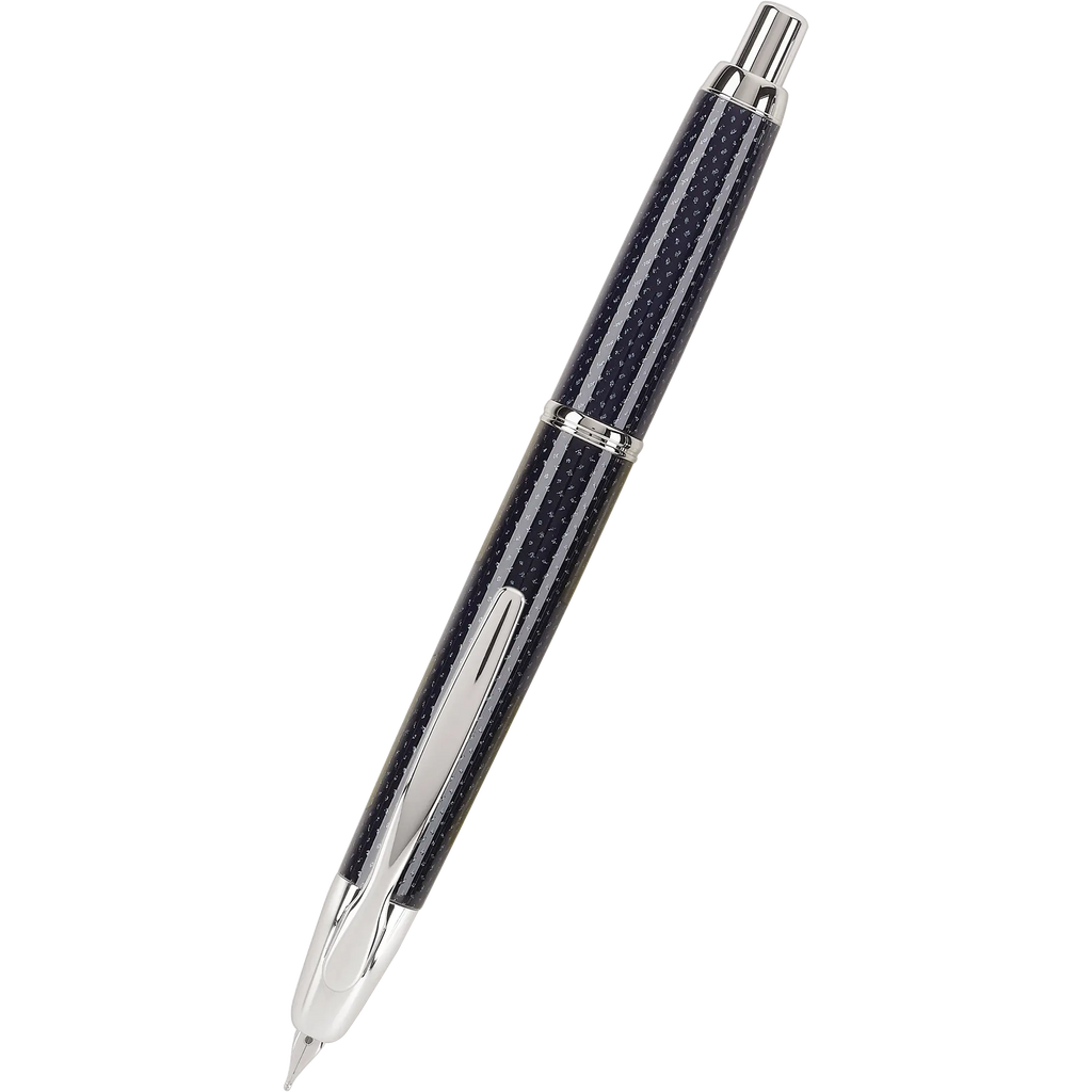 Pilot Vanishing Point Fountain Pen - Blue Carbon Fiber - Rhodium Trim-Pen Boutique Ltd