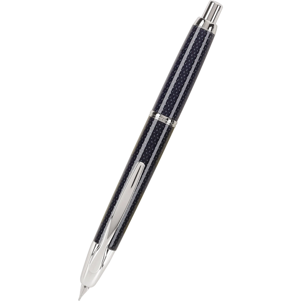 Pilot Vanishing Point Fountain Pen - Blue Carbon Fiber - Rhodium Trim-Pen Boutique Ltd