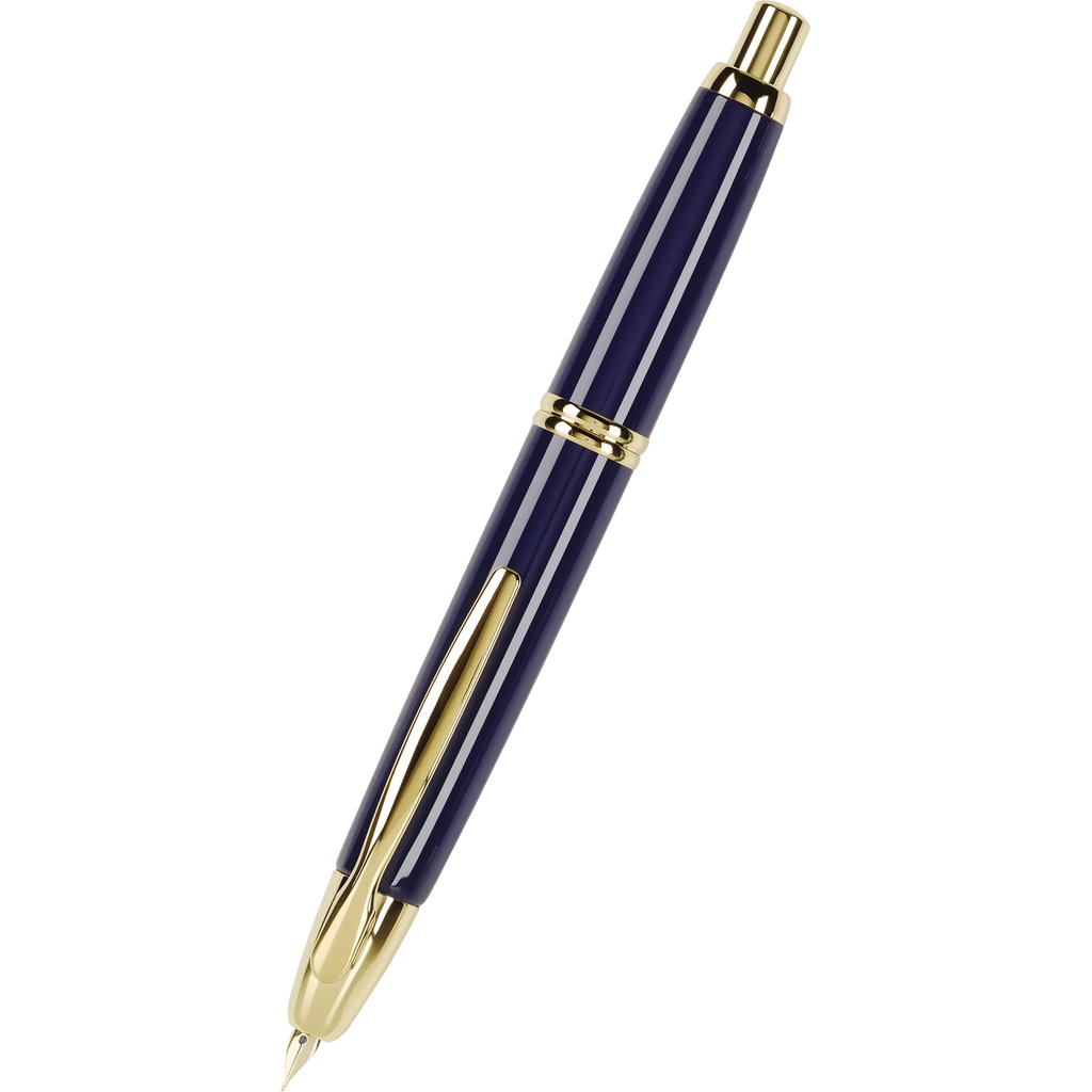Pilot Vanishing Point Fountain Pen - Blue - Gold Trim-Pen Boutique Ltd