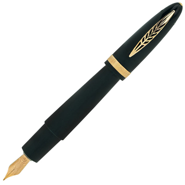 Pineider Modern Times Fountain Pen - Black - Rose Gold Trim-Pen Boutique Ltd