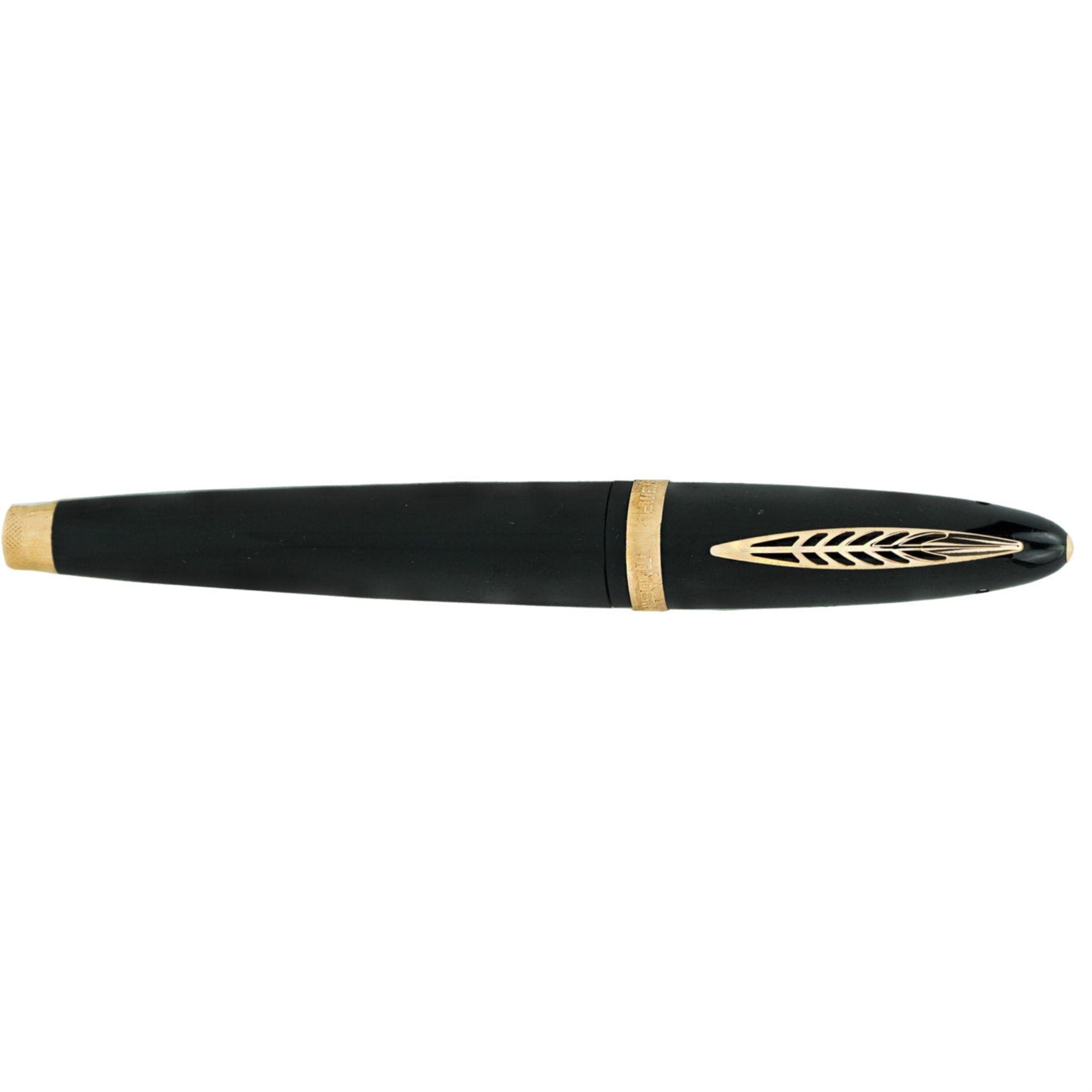Pineider Modern Times Rollerball Pen - Black - Rose Gold Trim-Pen Boutique Ltd