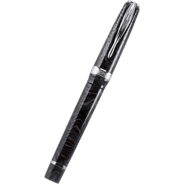 Pineider La Grande Belleza Ancient Materials Rollerball Pen - Carrara Grey - Palladium Trim-Pen Boutique Ltd