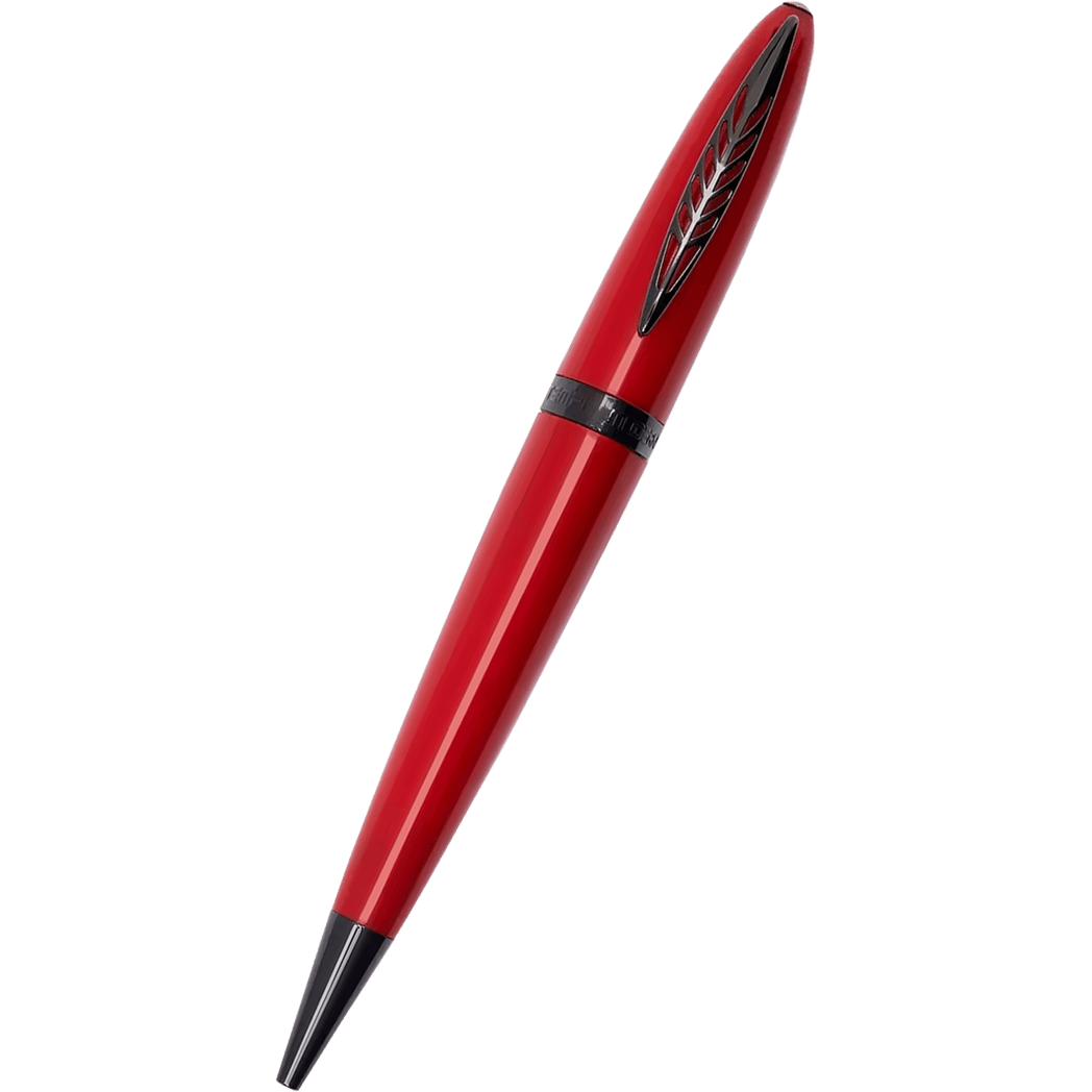 Pineider Modern Times Ballpoint Pen - Italy Racing Red - Black Trim-Pen Boutique Ltd