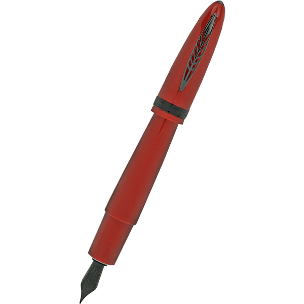 Pineider Modern Times Fountain Pen - Italy Racing Red - Black Trim-Pen Boutique Ltd
