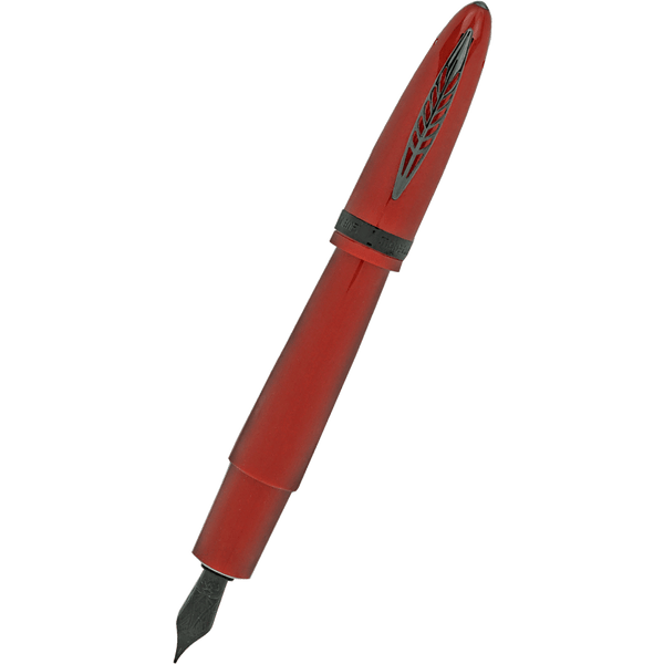 Pineider Modern Times Fountain Pen - Italy Racing Red - Black Trim-Pen Boutique Ltd