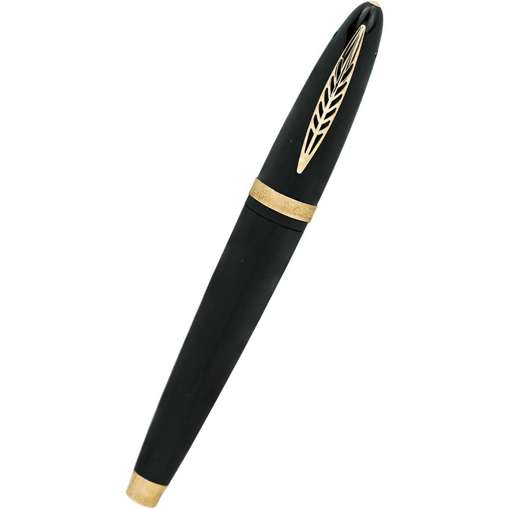 Pineider Modern Times Rollerball Pen - Black - Rose Gold Trim-Pen Boutique Ltd