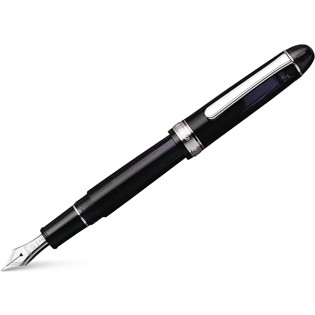 Platinum 3776 Century Black Diamond Fountain Pen with Rhodium Trim-Pen Boutique Ltd