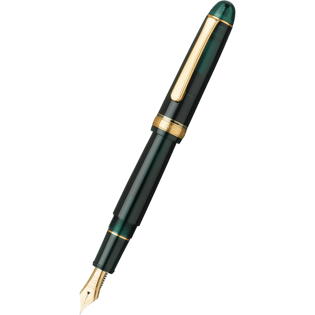 Platinum 3776 Century Fountain Pen - Laurel Green - Gold Trim - Pen ...