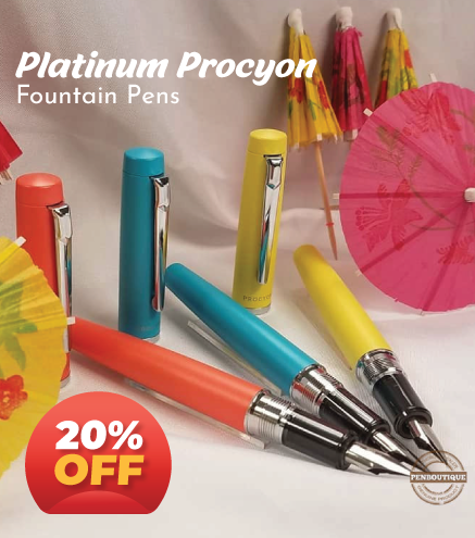 Platinum procyon fountain pen -20% off.