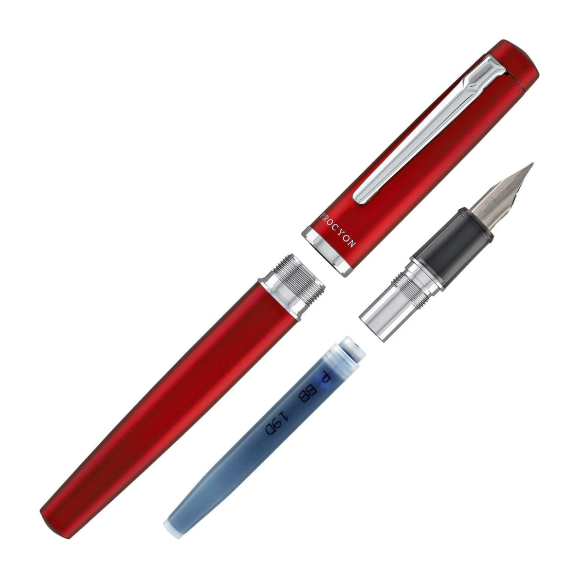 Platinum Procyon Fountain Pen - Carmine Red