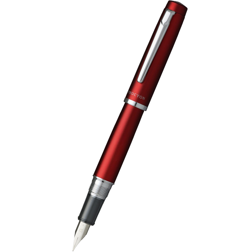 Platinum Procyon Fountain Pen - Carmine Red