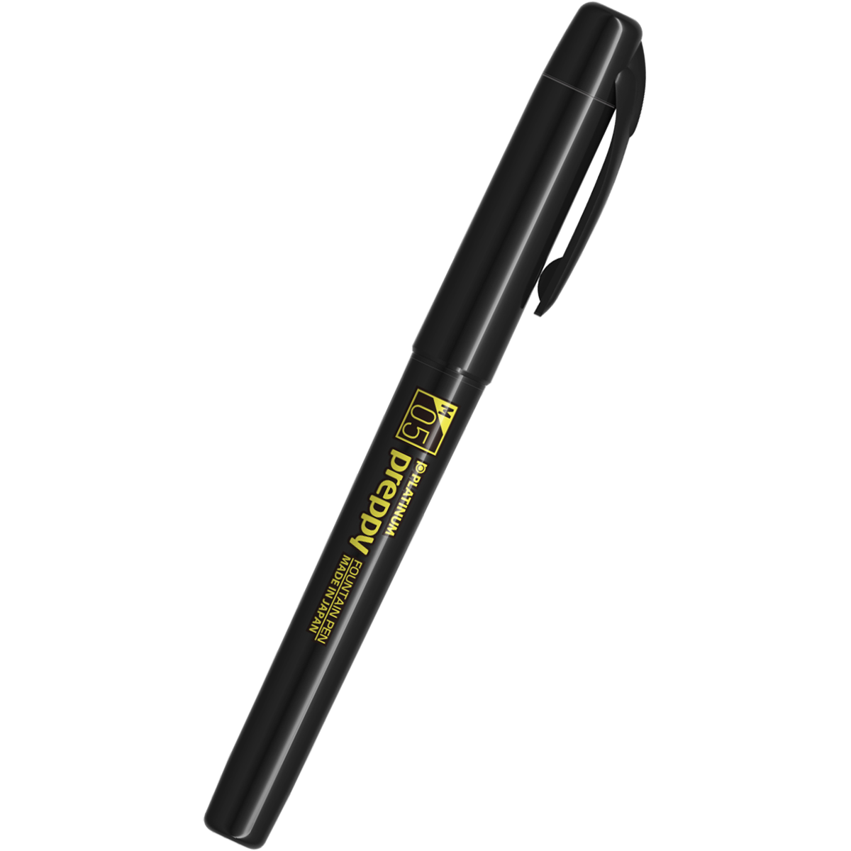 Platinum Preppy Fountain Pen - Yellow Logo (Black Edition)-Pen Boutique Ltd
