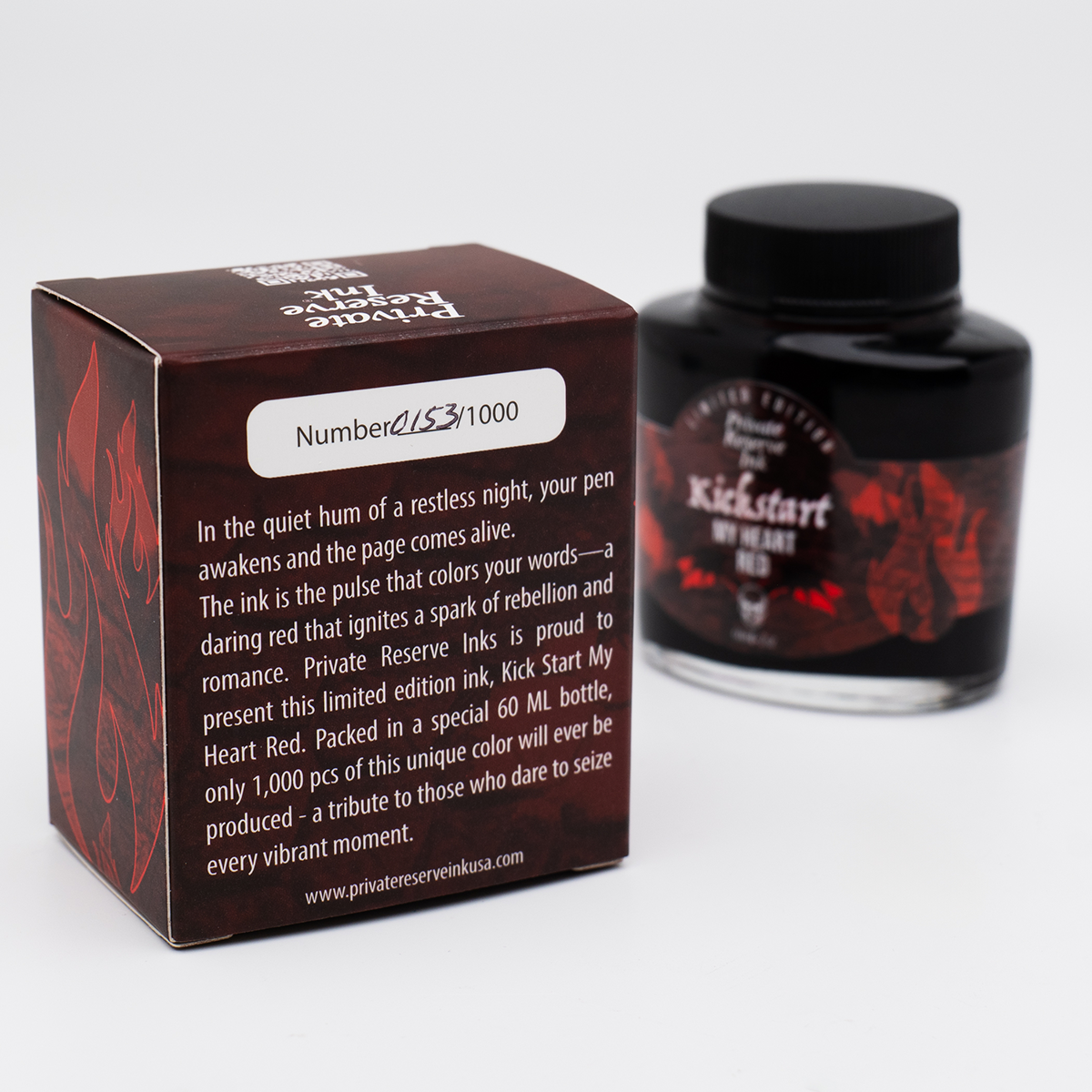Private Reserve Ink Bottle - Kickstart My Heart Red - 60 ml (Limited Edition)-Pen Boutique Ltd