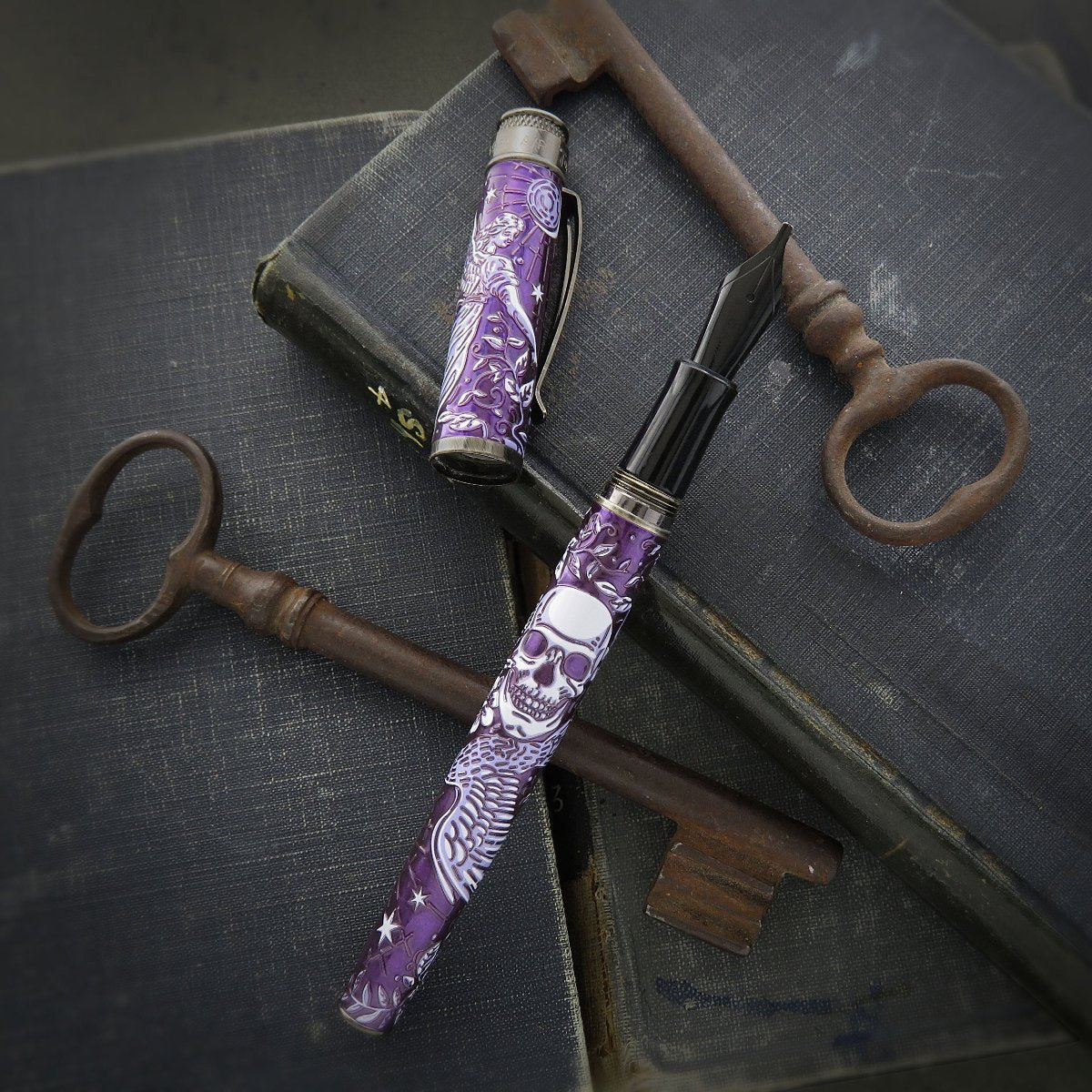 Retro 51 Tornado x Pen Boutique Exclusive Fountain Pen - Raven 3 - 2024 Edition-Pen Boutique Ltd