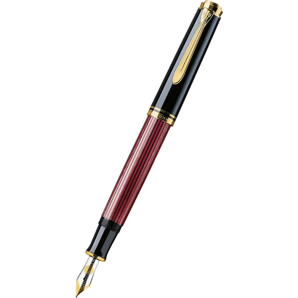 Pelikan Souveran Fountain Pen - M600 Black/Red-Pen Boutique Ltd
