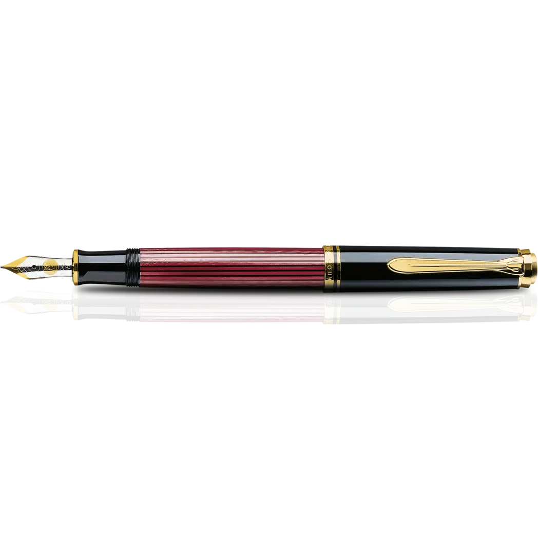Pelikan Souveran Fountain Pen - M600 Black/Red-Pen Boutique Ltd