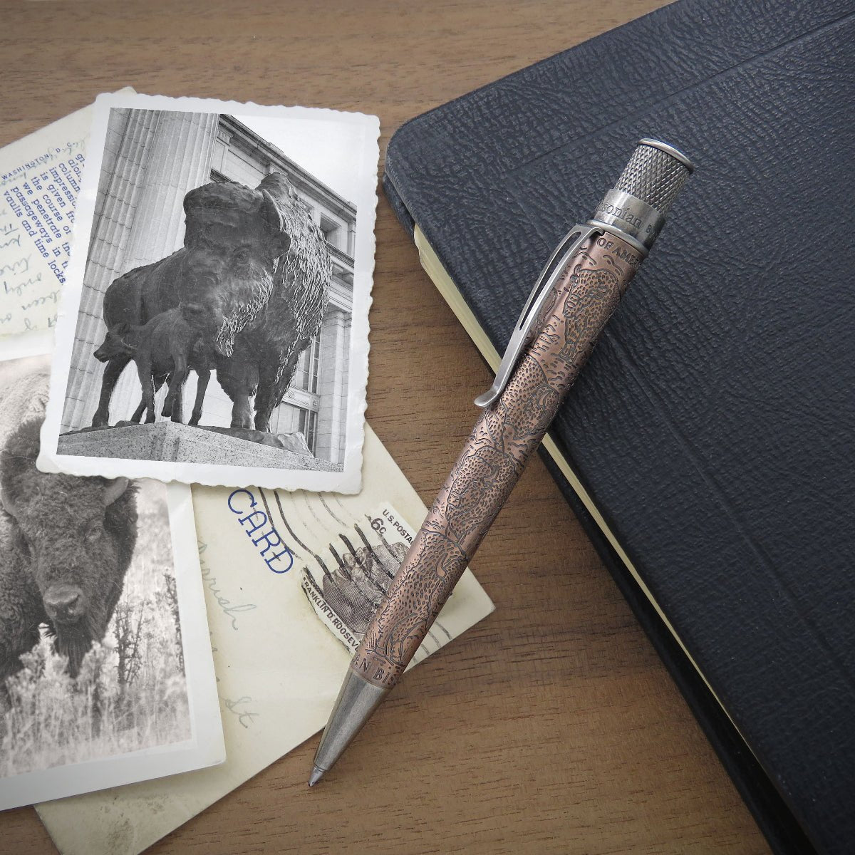 Retro 51 Smithsonian Rollerball Pen - Bison: Standing Strong (Numbered Edition) - Pen Boutique Ltd