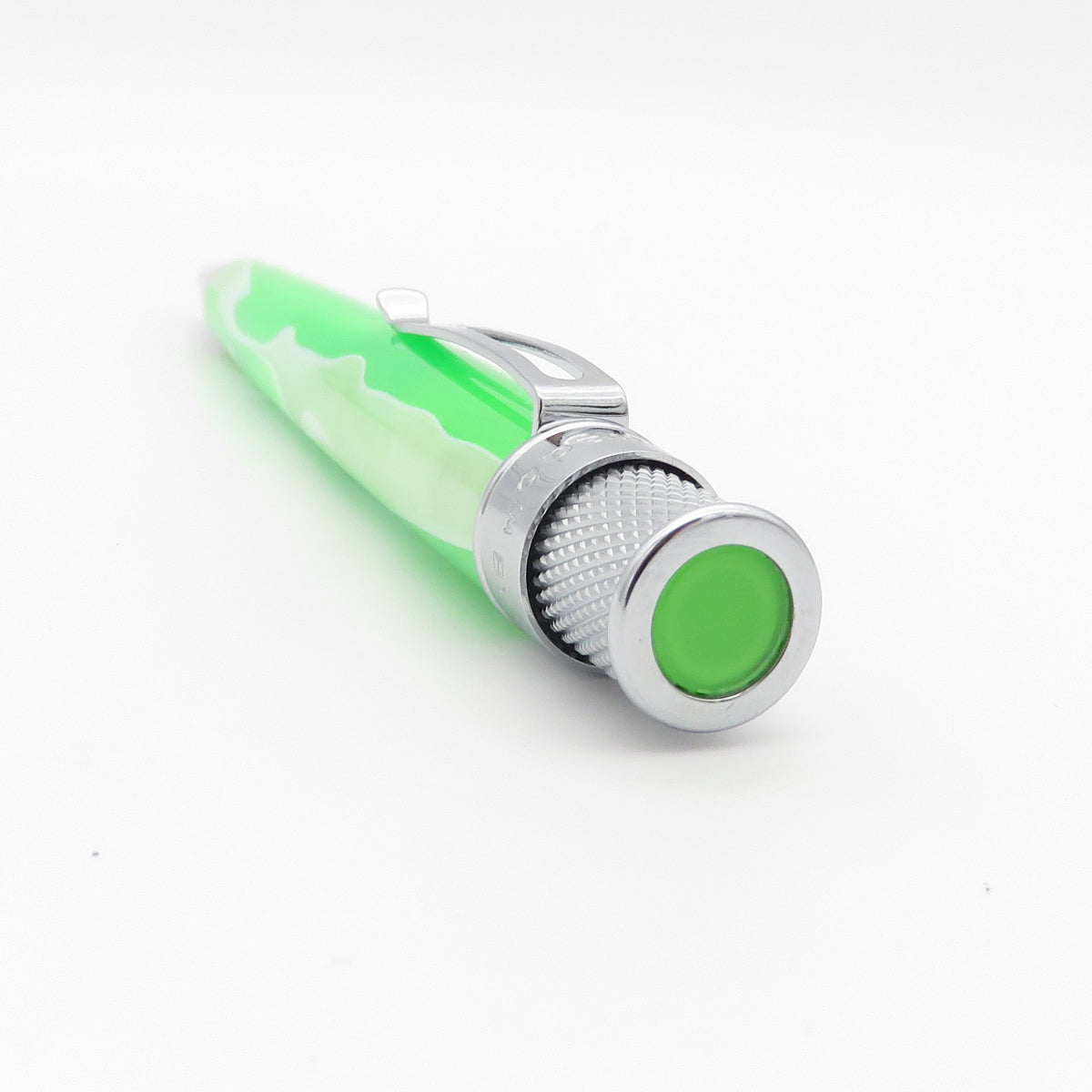 Retro 51 Tornado Acrylic Rollerball Pen - Cosmic Green & White Swirl-Pen Boutique Ltd