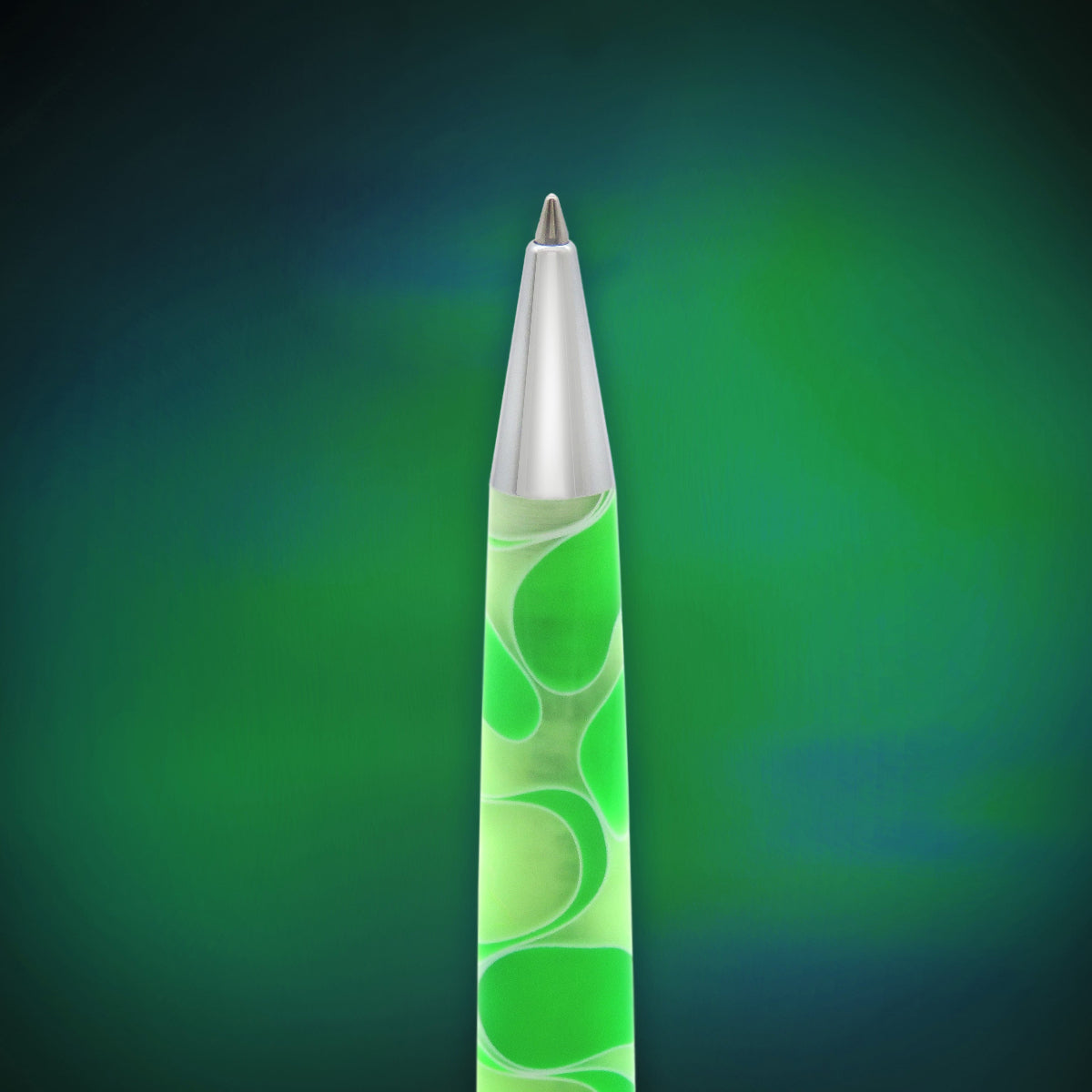 Retro 51 Tornado Acrylic Rollerball Pen - Cosmic Green & White Swirl-Pen Boutique Ltd