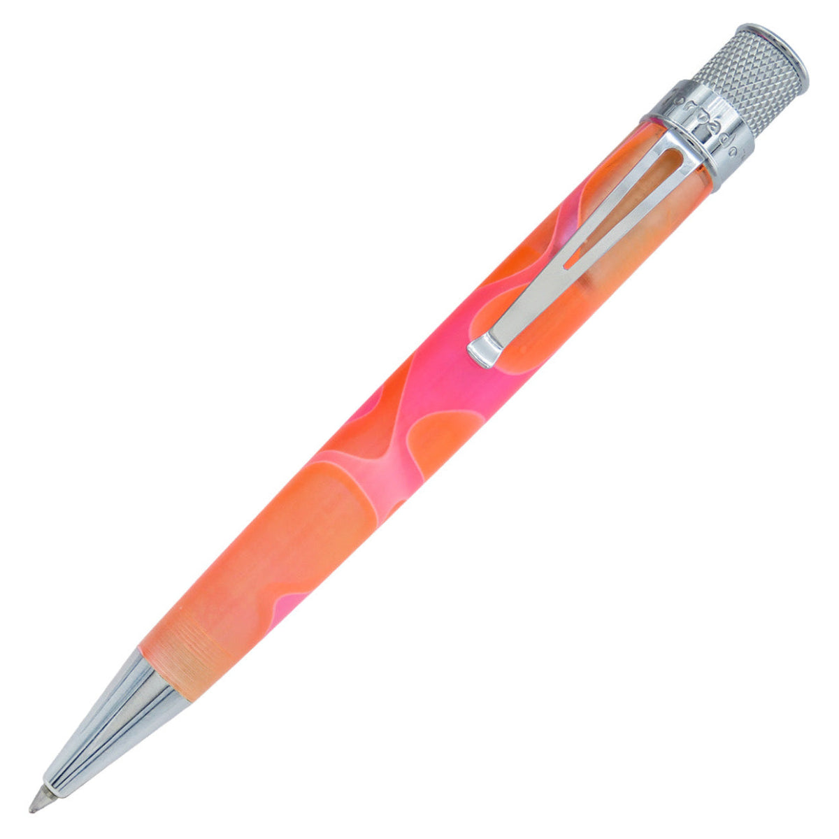 Retro 51 Tornado Acrylic Rollerball Pen - Cosmic Pink & Orange Swirl-Pen Boutique Ltd