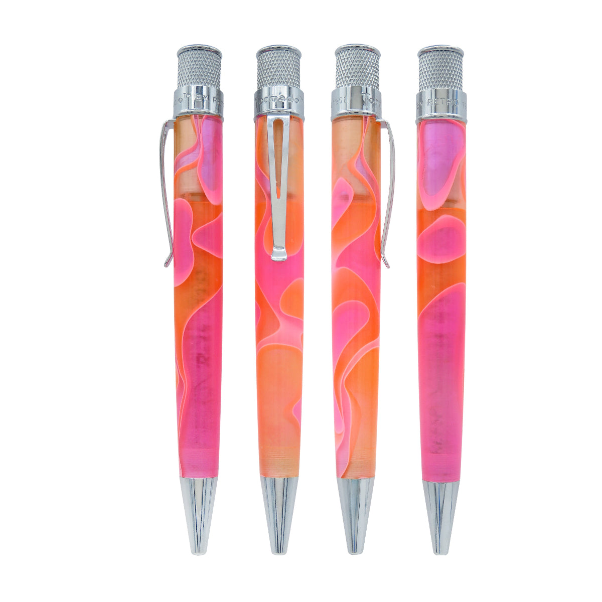Retro 51 Tornado Acrylic Rollerball Pen - Cosmic Pink & Orange Swirl-Pen Boutique Ltd