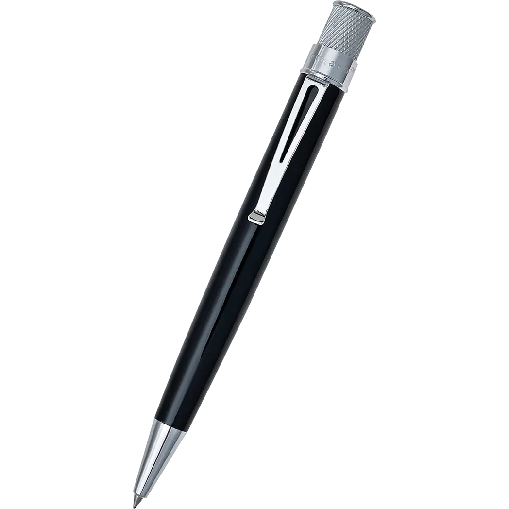 Retro 51 Tornado Classic Lacquer Black Rollerball Pen-Pen Boutique Ltd