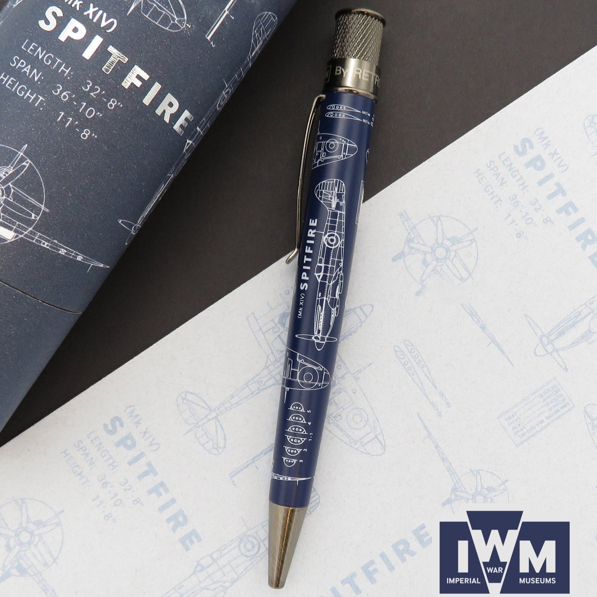 Retro 51 Tornado Imperial War Museum Rollerball Pen - Spitfire Blueprint-Pen Boutique Ltd