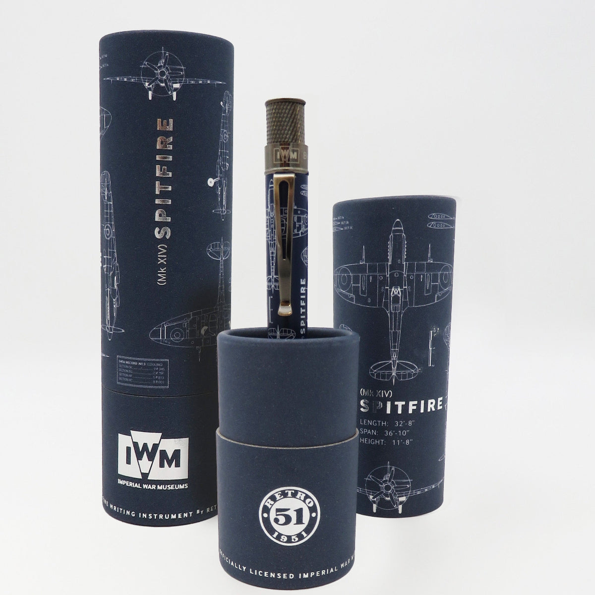 Retro 51 Tornado Imperial War Museum Rollerball Pen - Spitfire Blueprint-Pen Boutique Ltd