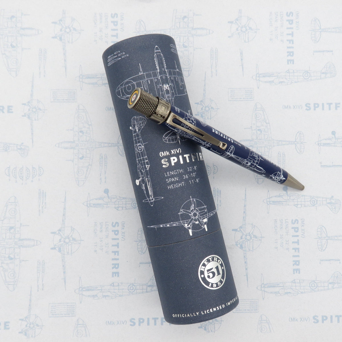 Retro 51 Tornado Imperial War Museum Rollerball Pen - Spitfire Blueprint-Pen Boutique Ltd