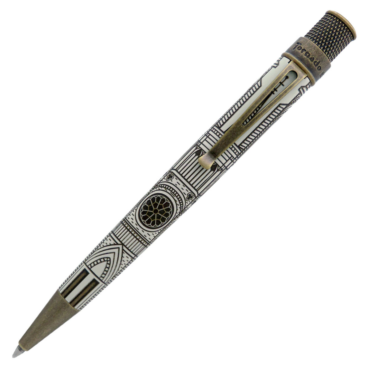 Retro 51 Tornado Rollerball Pen - Vintage Metalsmith Cathedral-Pen Boutique Ltd