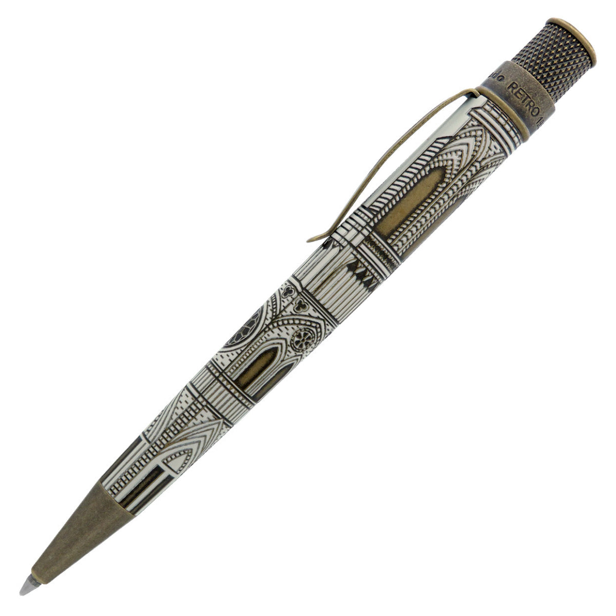 Retro 51 Tornado Rollerball Pen - Vintage Metalsmith Cathedral-Pen Boutique Ltd