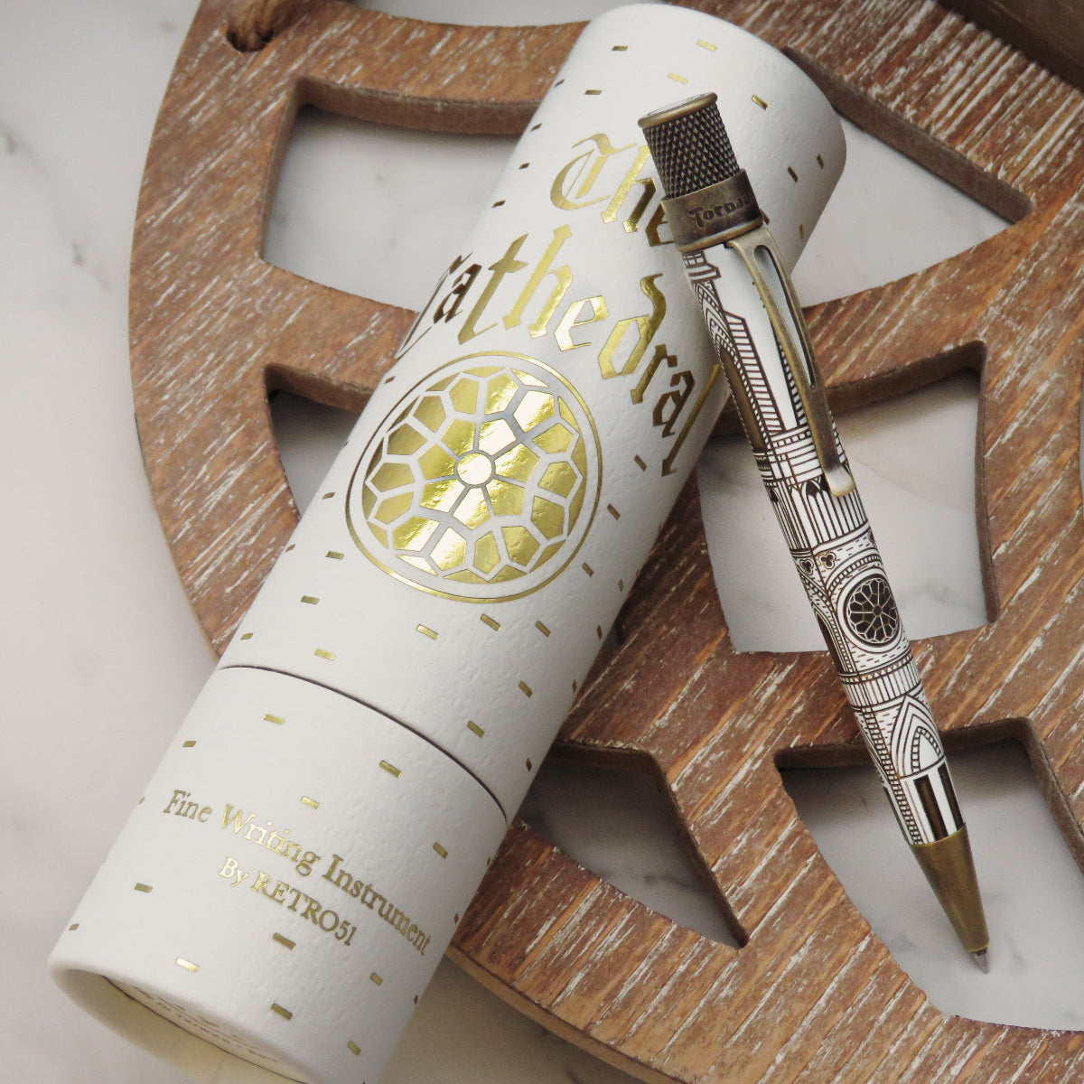 Retro 51 Tornado Rollerball Pen - Vintage Metalsmith Cathedral-Pen Boutique Ltd