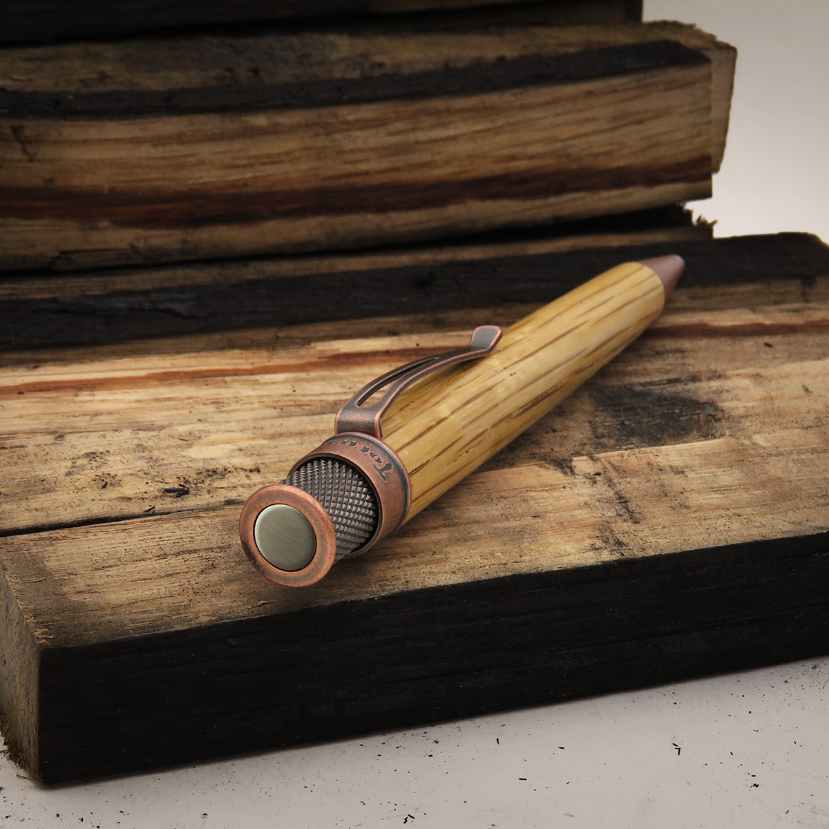 Retro 51 Tornado Rollerball Pen - Woodworks Bourbon-Pen Boutique Ltd